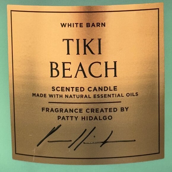 BBW Tiki Beach White Barn Bath & Body Works 3 Wick Candle - Picture 3 of 10